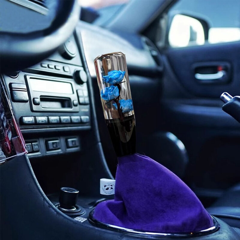 JDM Blue Crystal Rose Shift Knob