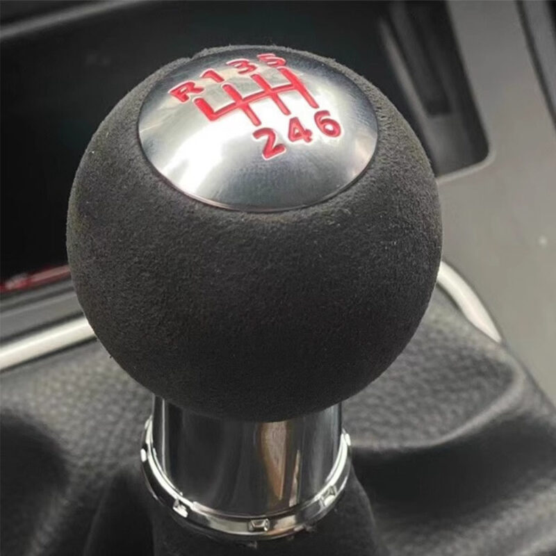 Black Alcantara 6 Speed Shift Knob