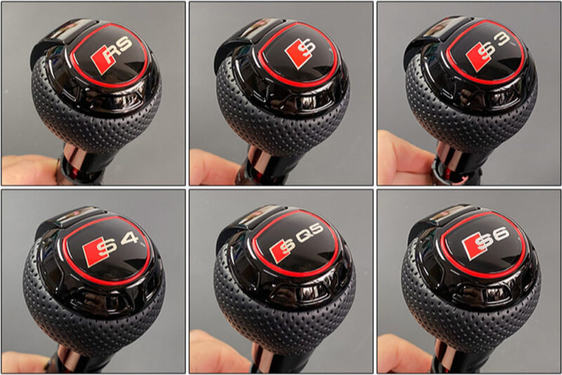 Black Audi Automatic Gear Knob RS S Logo