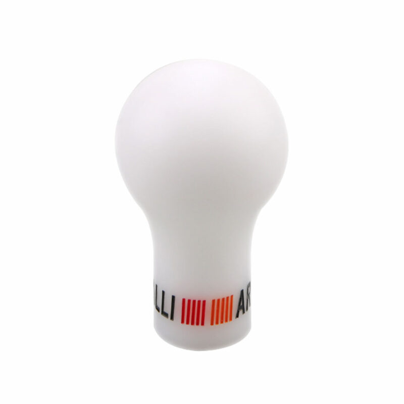 White Rallart Gear Knob Mitsubishi