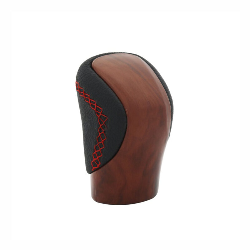 Wood Grain Lexus Shifter Red Stitching