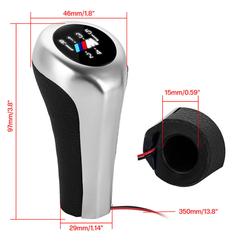 bmw illuminated shift knob size