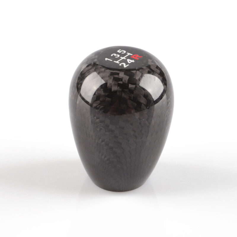 Oval Carbon Fiber Shift Gear Knob 5 Speed