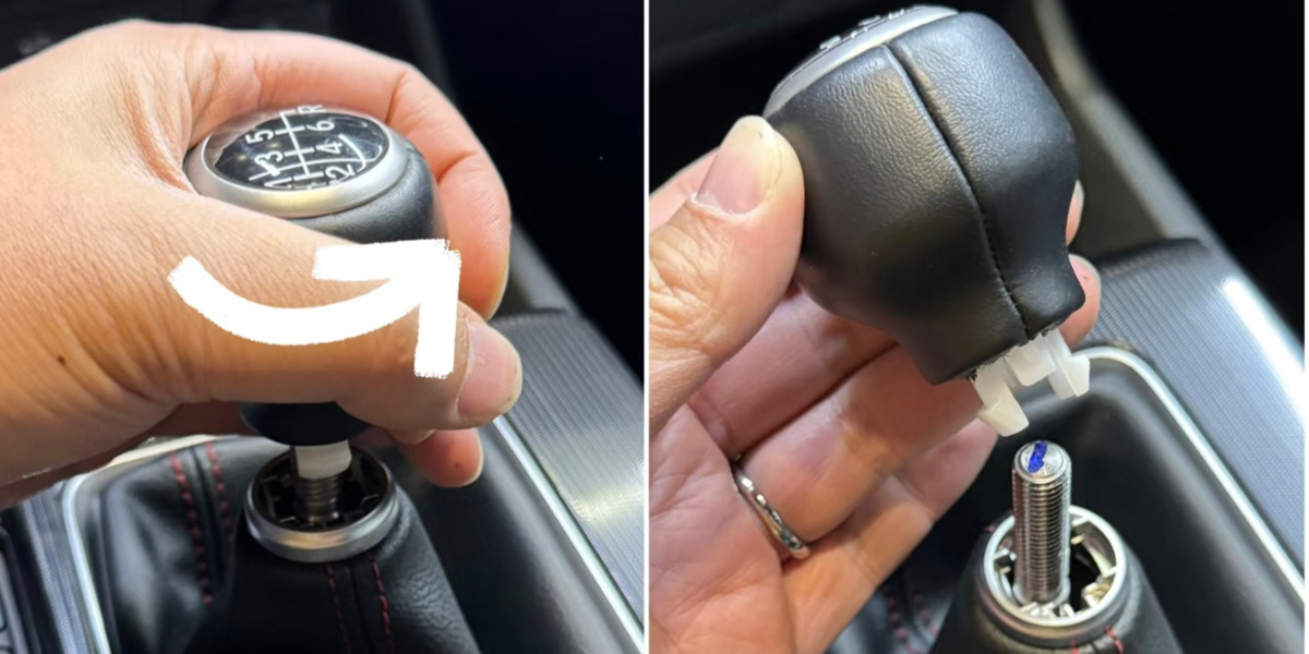 How to remove gear shift knob honda