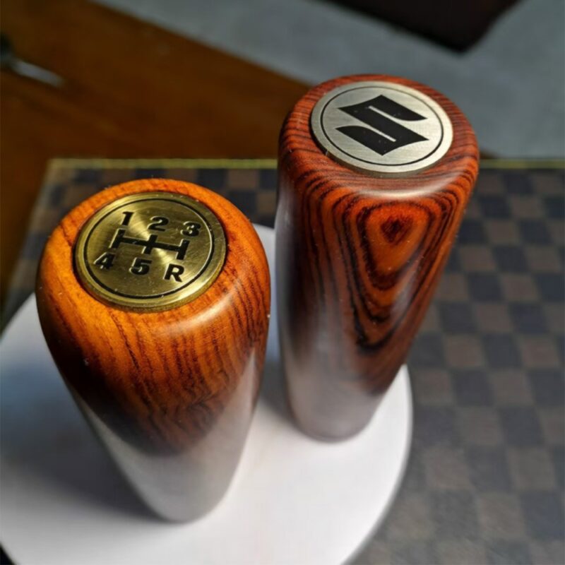 Personalised Solid Wood Shift Knob custom logo