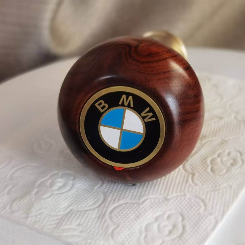 Wooden Gear Knob BMW Logo
