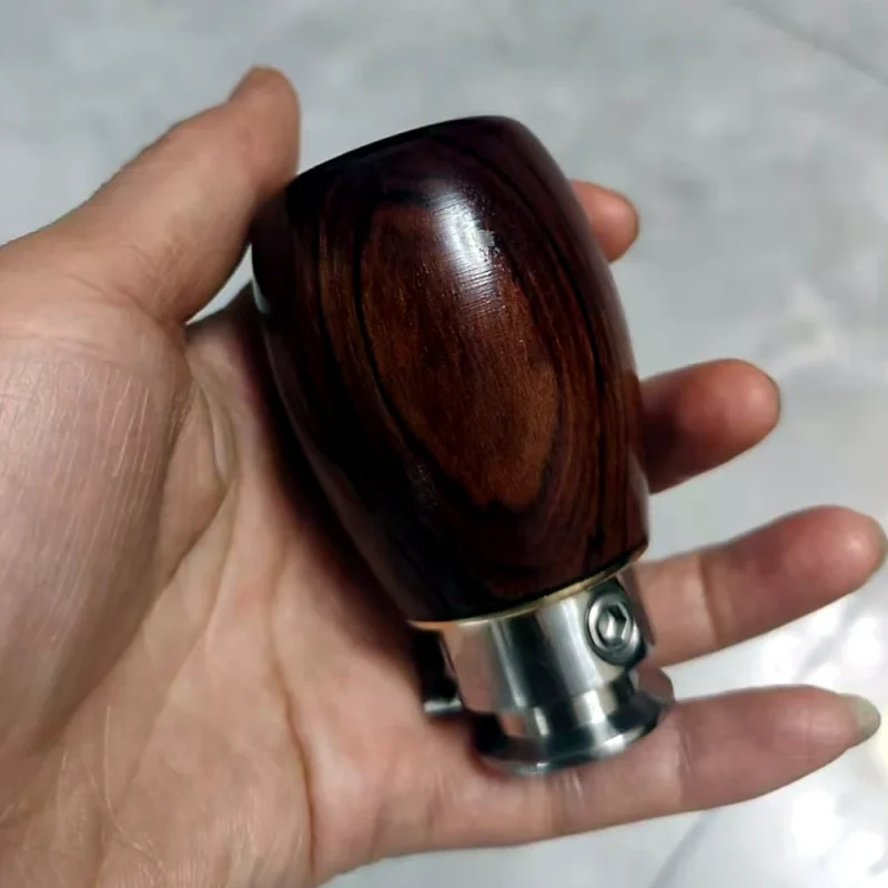 mini-cooper-solid-wood-shift-knob-stainless steel base