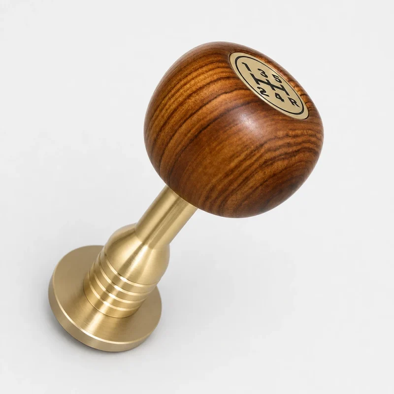 Retro Wood and Brass Gear Knob for Suzuki Jimny M10×1.25 / M12×1.25 - Image 2